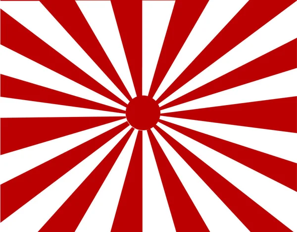 Японский Флаг Заката Флаг Императорского Флота Японии Восход Солнца Японии — стоковый вектор