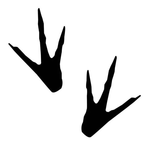 Hühnerpfote Symbol Auf Weißem Hintergrund Huhn Vogel Pfote Fußabdruck Zeichen — Stockvektor