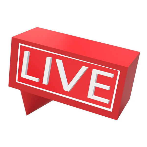 Live Streaming Symbol Auf Weißem Hintergrund Rote Symbole Und Schaltflächen — Stockfoto