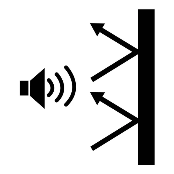 Schallisoliertes Symbol Auf Weißem Hintergrund Schallschutzschild Schallabsorbierendes Symbol Hotelzimmer Schallisolierung — Stockvektor