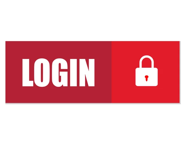 Login Taste Login Symbol Auf Weißem Hintergrund Flachen Stil Login — Stockvektor