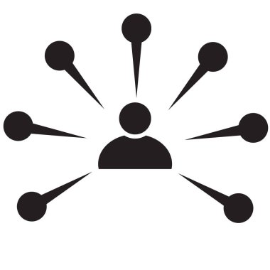 Beyaz arka planda müşteri öngörüsü simgesi. İnsan İlişkileri imzası. düz biçim.