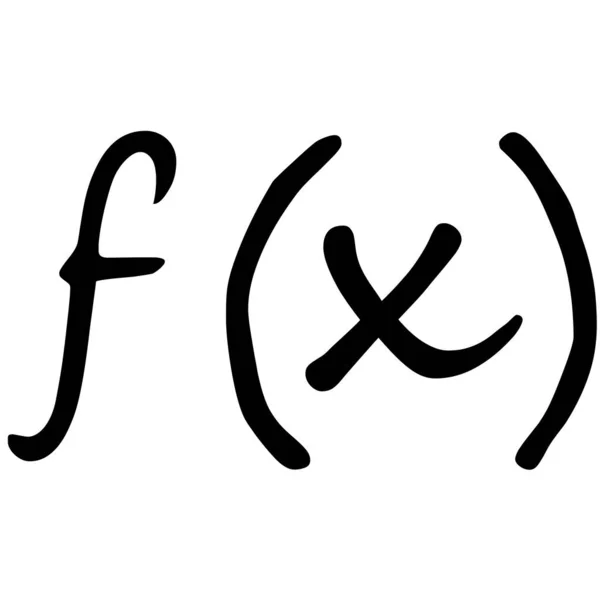 Icône Symbole Fonction Sur Fond Blanc Fonction Signe Symbole Mathématiques — Image vectorielle