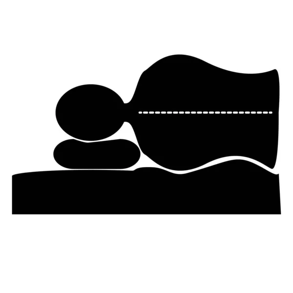 Signe Correct Position Sommeil Symbole Orthopédique Réadaptation Orthopédique Traumatique Style — Image vectorielle
