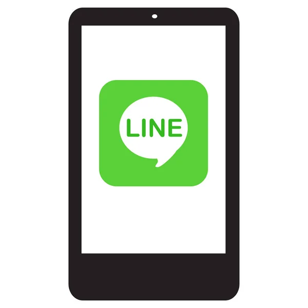 Line Messenger Ícone Bate Papo Aplicativo Fundo Branco Aplicativo Chat — Vetor de Stock