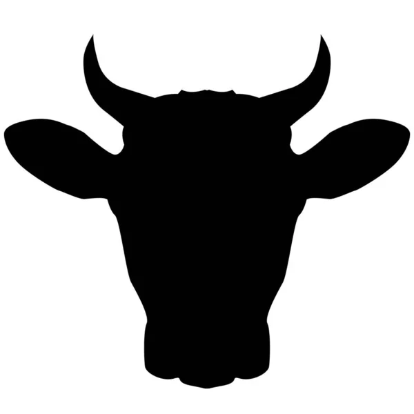 Icône Tête Vache Sur Fond Blanc Signe Taureau Symbole Tête — Image vectorielle
