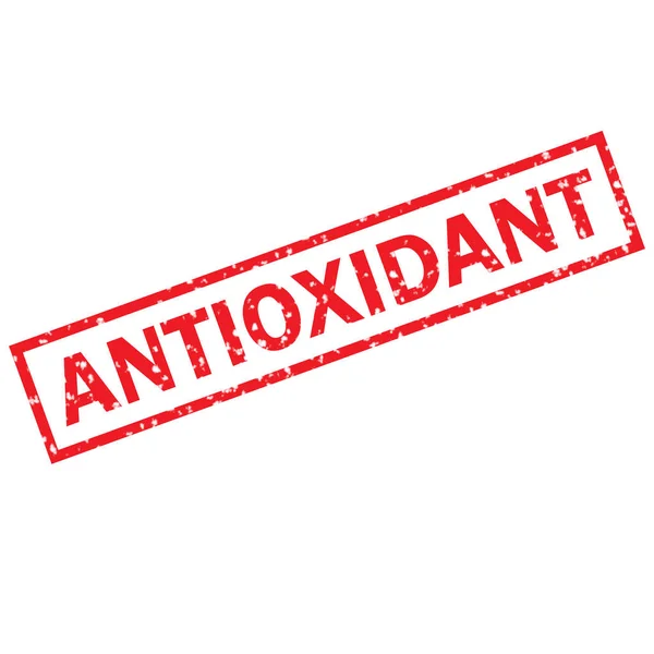 Antioxidant Rood Grunge Rubber Stempel Witte Achtergrond Antioxidant Postzegelteken Antioxidant — Stockfoto