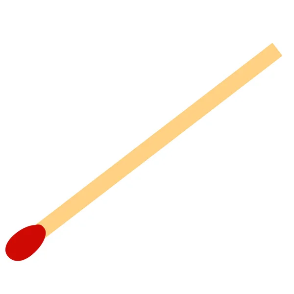 Unused Match Stick White Background Unlit Matchstick Sign Match Stick — Stock Vector