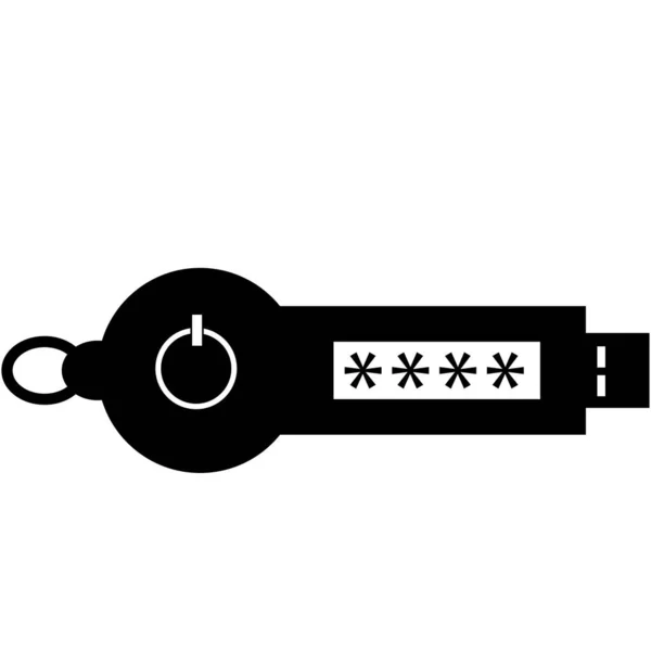 Sicherheitssymbol Auf Weißem Hintergrund Rsa Zeichen Zwei Faktor Authentifizierungsgerät Kryptosystem — Stockvektor