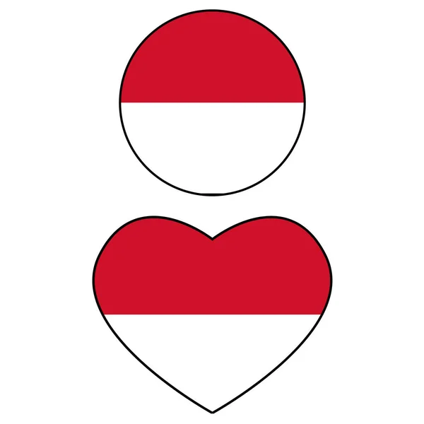 Circle Flag Monaco White Background Button Flag Monaco Monaco Flag — Διανυσματικό Αρχείο