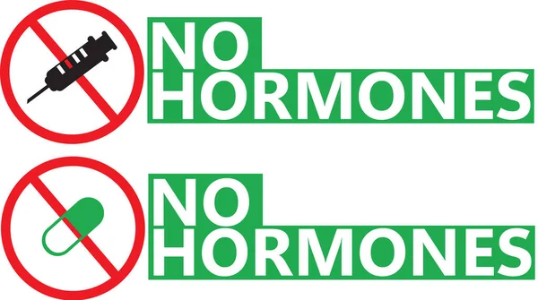 Geen Hormonen Icoon Witte Achtergrond Gezond Vers Voedsel Symbool Voedsel — Stockvector