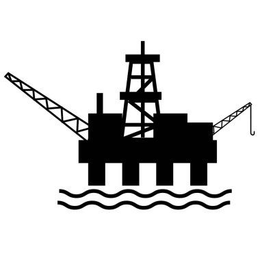 oil rig icon on white background. oil platform sign. oil rig symbol. flat style. 