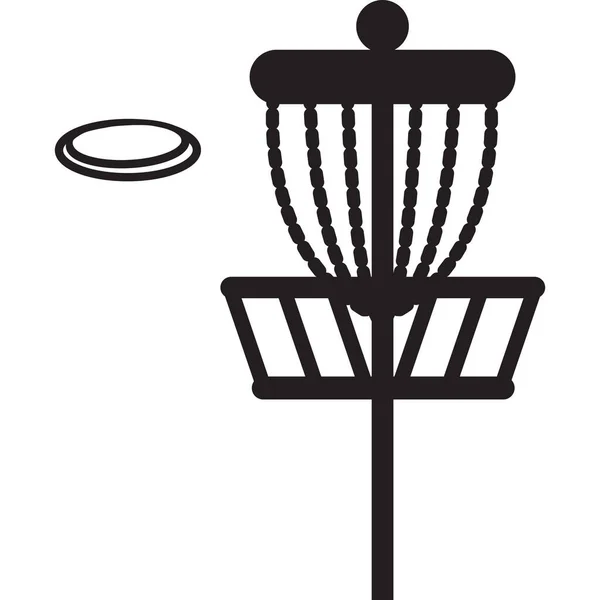Disc Golf Korb Symbol Auf Weißem Hintergrund Discgolf Logo Discgolf — Stockvektor