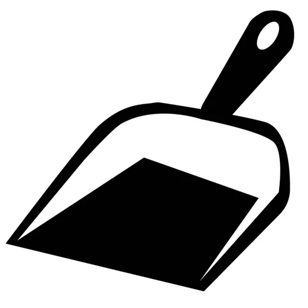 Dustpan Icon White Background Cleaning Symbol Flat Style — Stock Vector