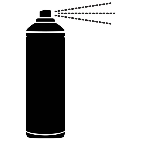 Sprühsymbol Auf Weißem Hintergrund Schwarze Spraydose Unterschreiben Sprühdose Silhouette Flacher — Stockvektor