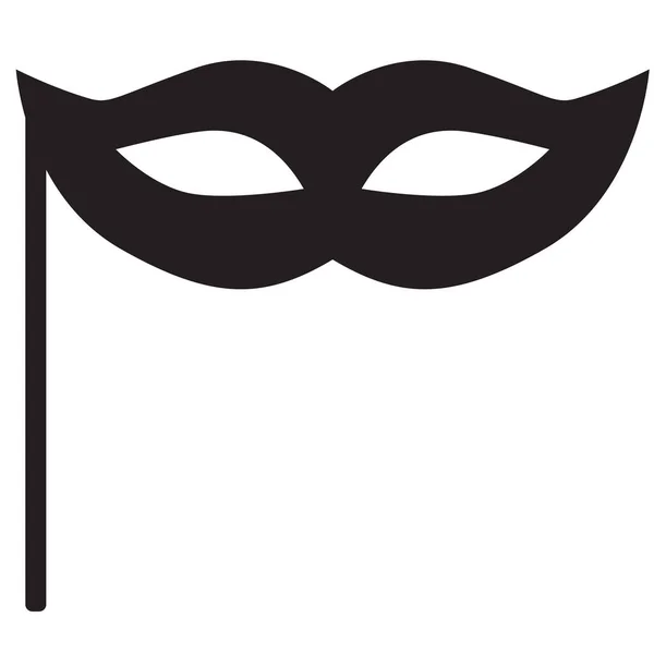 Carnival Mask Icon White Background Fancy Mask Sign Flat Style — Stockvektor