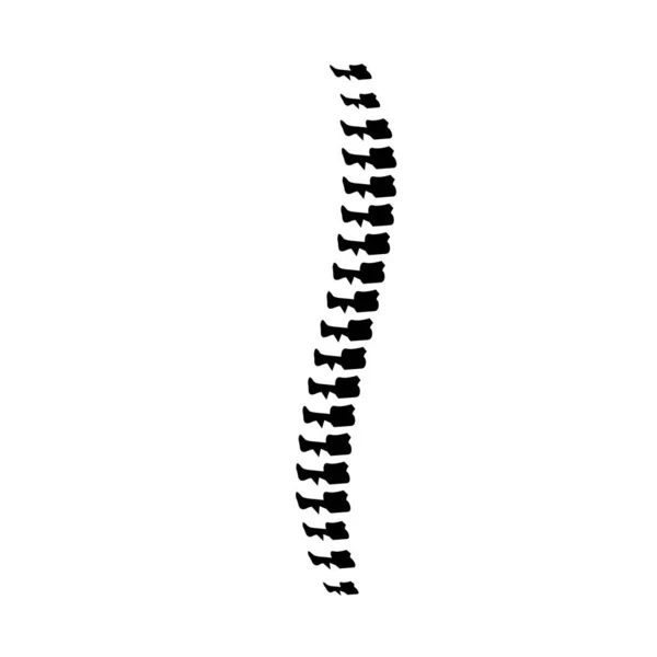 Spine Diagnostics Symbol Human Spine Silhouette Spine Pain Medical Center — Stockový vektor