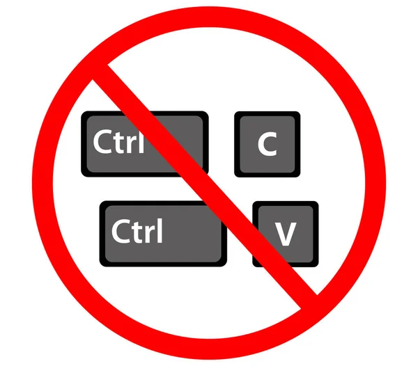 Keyboard Button Ctrl White Cycle Icon White Background Copy Paste — Stockový vektor