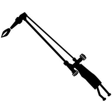 tools for cutting metal and heating products icon on white background. construction sign. flat style.