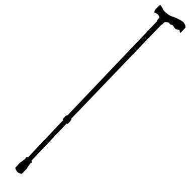 walking stick icon on white background. walking cane sign. flat style.