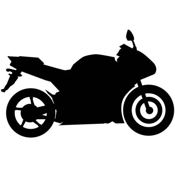 Motorbike Icon White Background Motorcycle Sign Super Sportbike Symbol Flat — Vetor de Stock