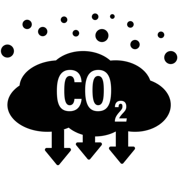 Carbon Dioxide Emissions Icon White Background Co2 Emissions Symbol Co2 — Stok Vektör