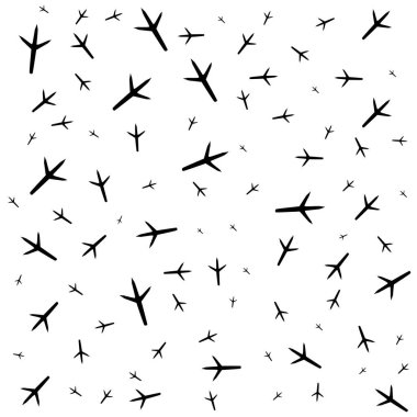 bird paws abstract seamless pattern on white background. bird paw wallpaper. flat style.