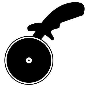 pizza cutter icon on white background. kitchen cutter sign. flat style.