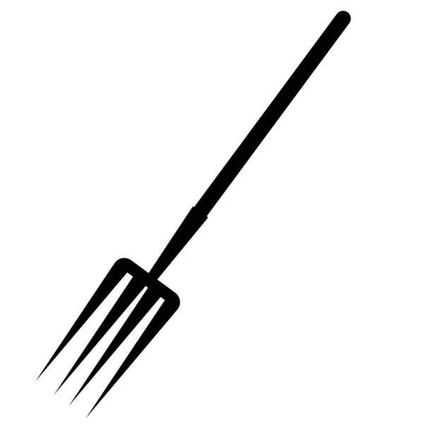 Pitchfork Icon White Background Garden Fork Sign Garden Pitchfork Symbol — Archivo Imágenes Vectoriales