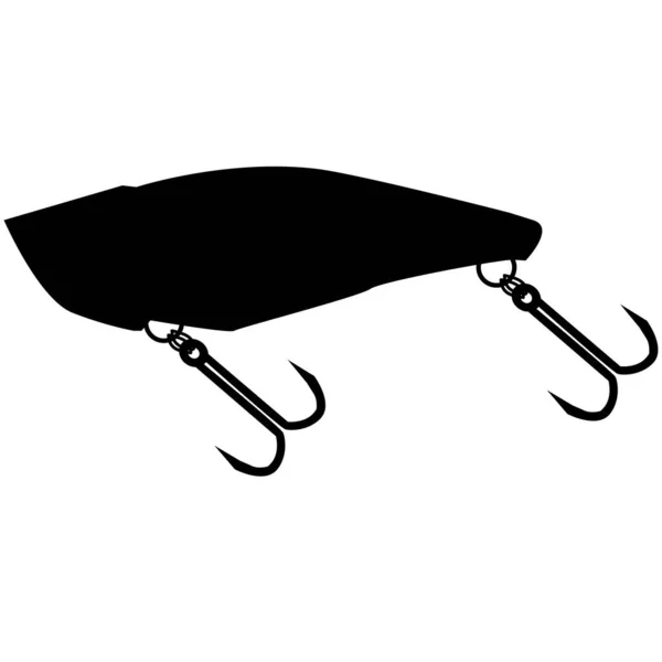 Fishing Αγκίστρια Εικονίδιο Λευκό Φόντο Πινακίδα Ψαρέματος Σύμβολο Ψαρέματος Επίπεδο — Διανυσματικό Αρχείο