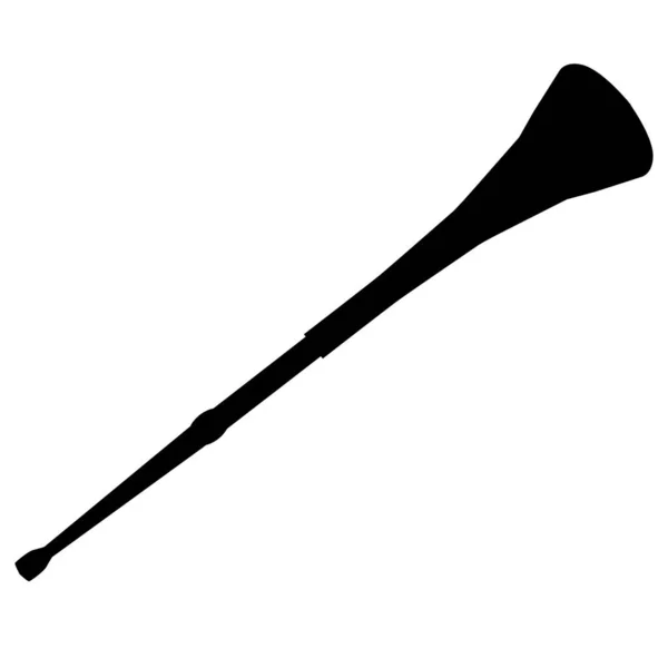 Ikona Vuvuzela Białym Tle Vuvuzela Trąbka Znak Fana Piłki Nożnej — Wektor stockowy