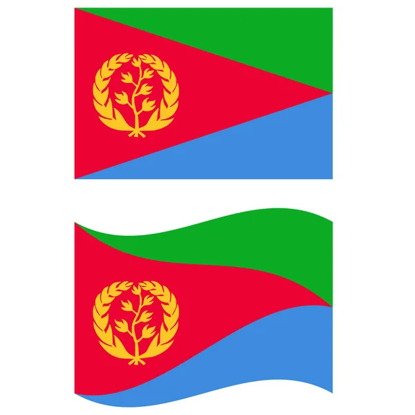 National Flag Eritrea Paper Texture Background Flag Eritrea Eritrea Waving — Stock Vector