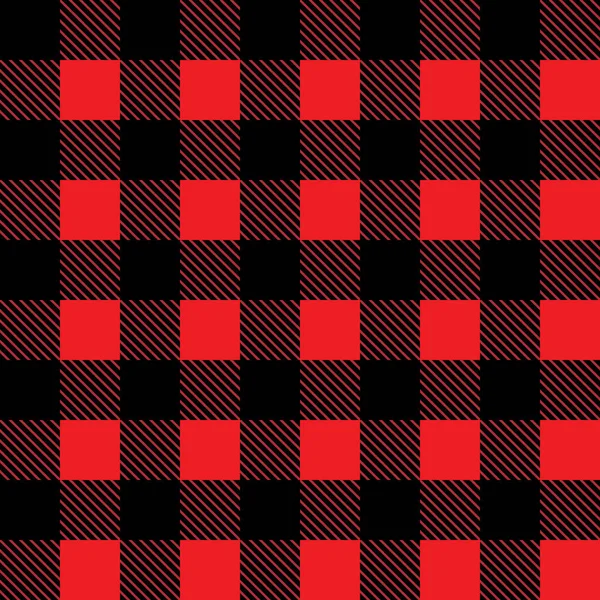 Rot Ankreuzen Holzfäller Karierte Nahtlose Muster Rotes Und Schwarzes Quadrat — Stockvektor