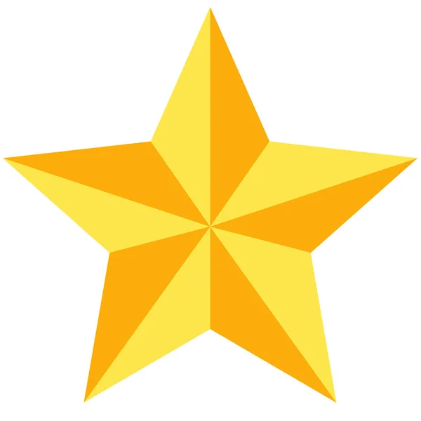 Icono Estrella Amarilla Sobre Fondo Blanco Signo Estrella Símbolo Estrella — Vector de stock