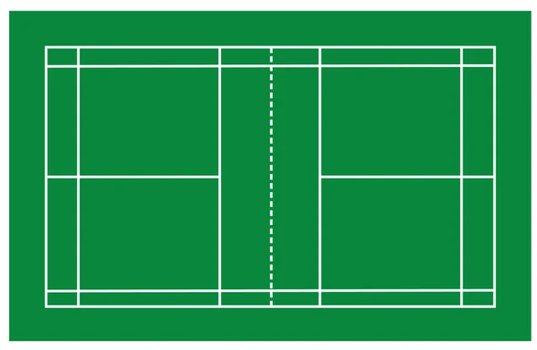 Green Badminton Court White Background Badminton Court Sign Green Court — Stock Vector