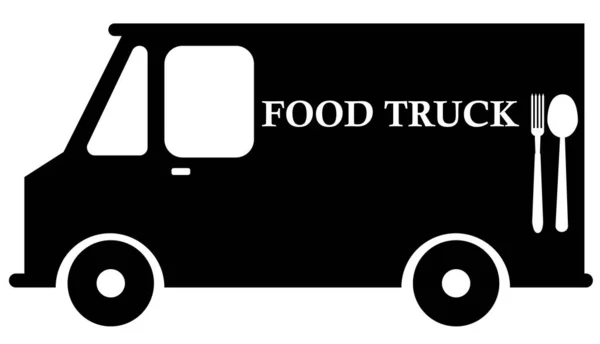 Foodtruck Symbol Auf Weißem Hintergrund Streetfood Wagenschild Foodtruck Logo Symbol — Stockvektor