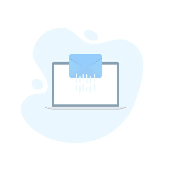 Laptop Send Message Icon Excellent Flat Design Vector Illustration Eps10 — Stock Photo, Image