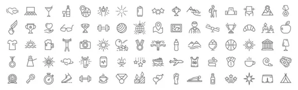 Lifestyle Entertainment Line Icons Collection Big Icon Set Thin Outline — Stock Photo, Image