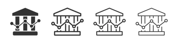 Stock Exchange Icons Collection Two Different Styles Different Stroke Vector — Zdjęcie stockowe