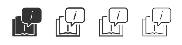 Help Book Icons Collection Two Different Styles Different Stroke Vector — Stockfoto