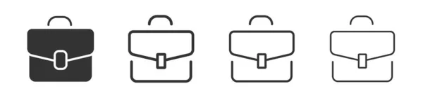 公文包图标收集有两种不同的风格和不同的笔划 矢量说明Eps10 — 图库照片