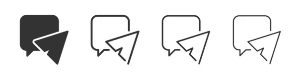 Chat Icons Collection Two Different Styles Different Stroke Vector Illustration — 스톡 사진