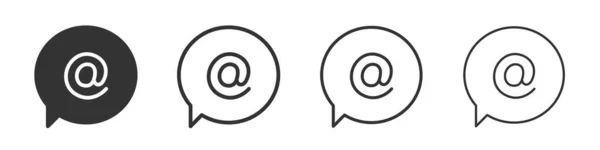 Message Email Icônes Collection Dans Deux Styles Différents Avc Différent — Photo