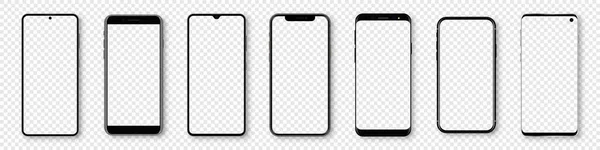 Set Different Smartphone Blank Screen Vector Illustration — Stock Photo, Image