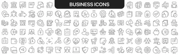Zakelijke Iconen Collectie Het Zwart Pictogrammen Groot Voor Ontwerp Vector — Stockfoto