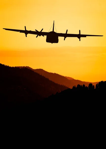 Aeronaves Transporte Militar Americanas Voo — Fotografia de Stock
