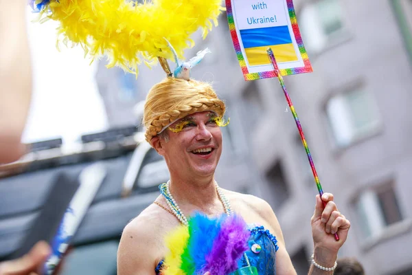 Berlin Berlin Jerman 2022 Cristopher Street Day Parade Dalam Bahasa — Stok Foto