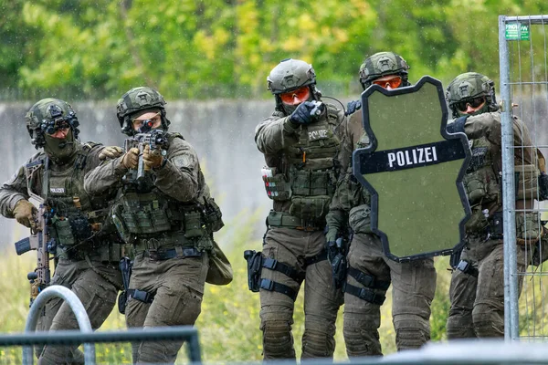 Berlin Tyskland September 2022 Tyska Polisens Taktiska Förband Tyska Spezialeinsatzkommando — Stockfoto