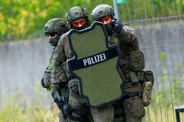 Berlin Tyskland September 2022 Tyska Polisens Taktiska Förband Tyska Spezialeinsatzkommando — Stockfoto