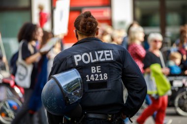 Berlin / Almanya - 23 Eylül 2022: Berlin 'de Gelecek İçin Cuma Gösterileri.
